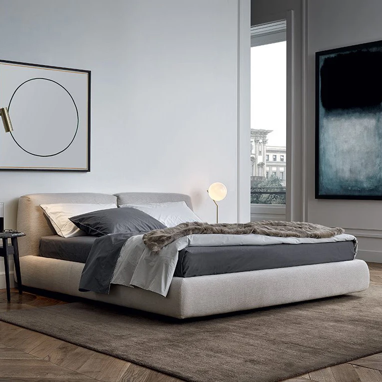 Popular High Quality Bed Frame with Bonded Leather 2018 New Bed Bedroom  Collection
