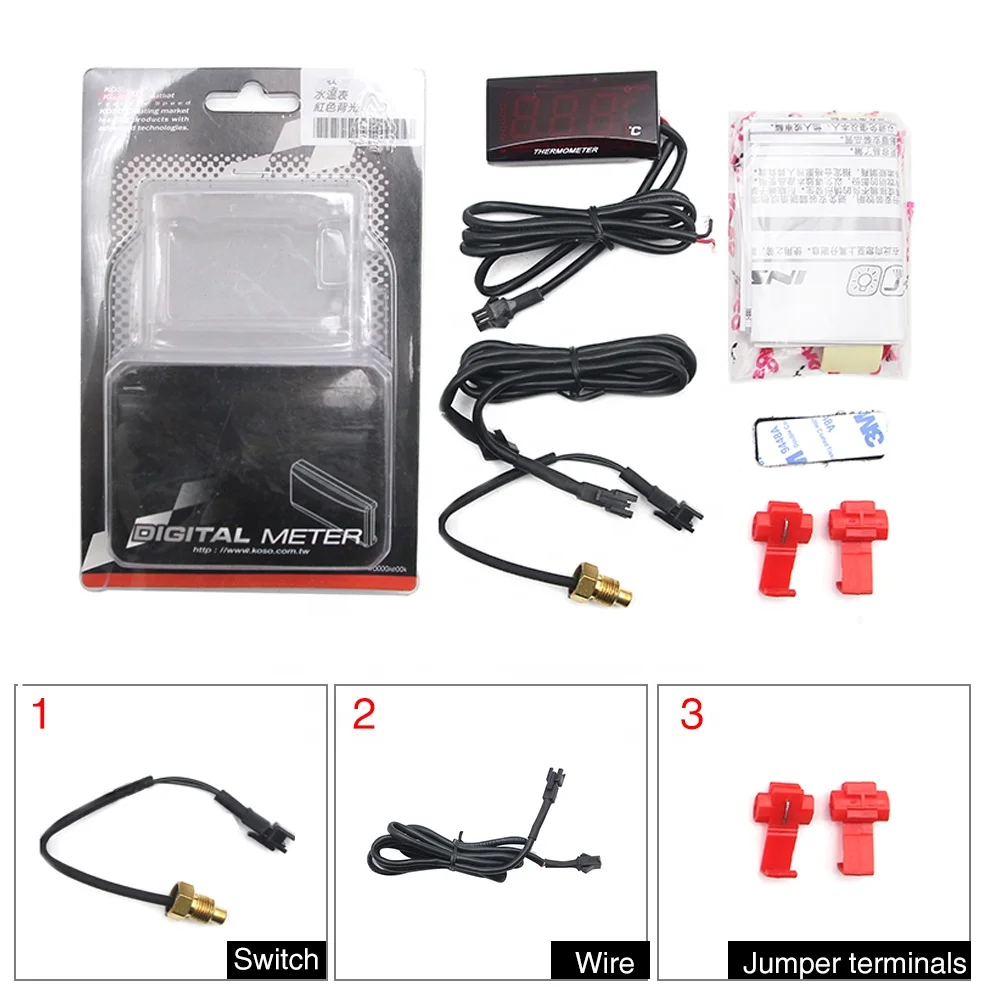 Цифровой термометр для мотоцикла с цифровым дисплеем