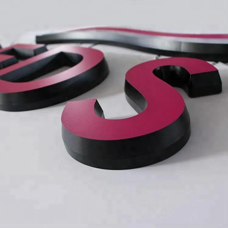 3 см толщина пользовательские 3d светодиодные подсветки пластиковые буквы акриловые буквы знак доска Акриловая вывеска