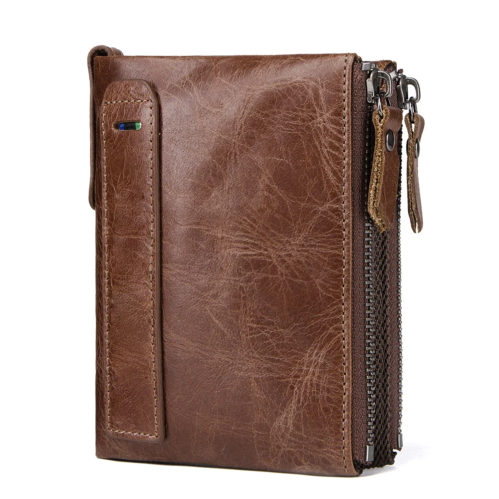 Buy Men Brown Genuine Leather Wallet Online - 746627 | Van Heusen