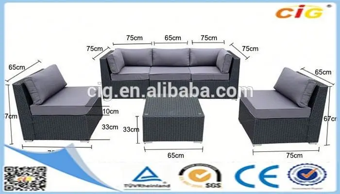 Factory Price High Quantity Rattan Sofa Bed Sun Fun Sofa Chair Outdoor Furniture