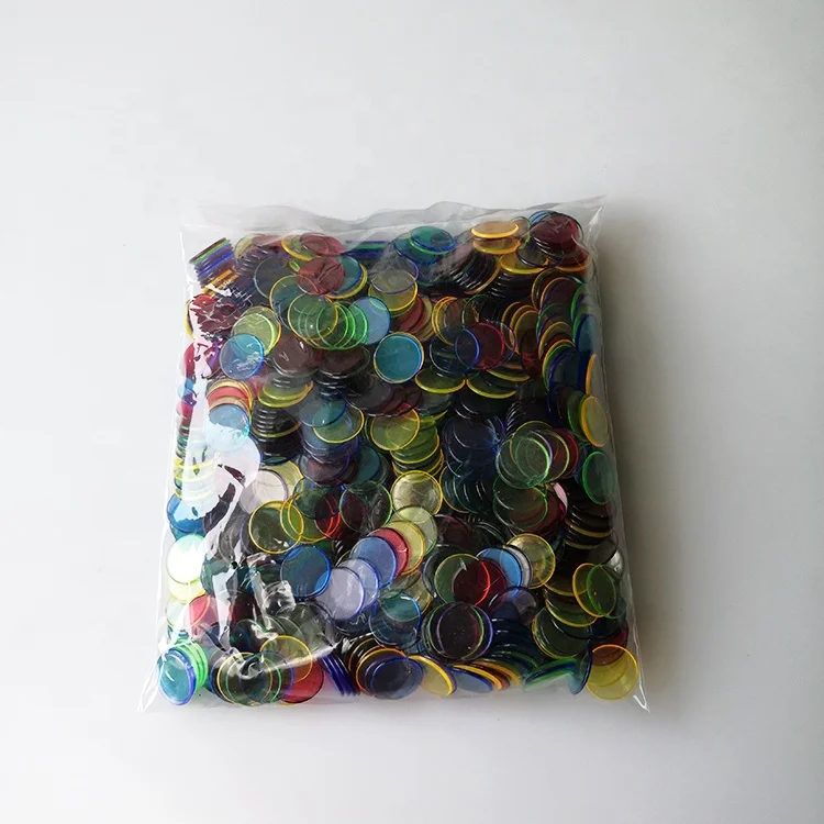 Бинго поставки 1000 упаковка чипов для бинго 3/4 дюйма-смешанные цвета