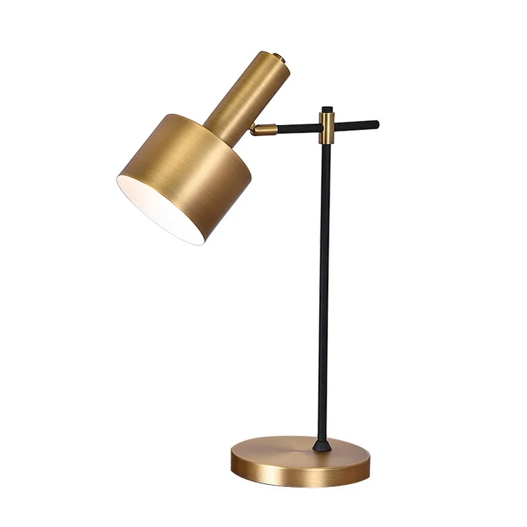 classic style brass table lamp led gold desk light for bedroom