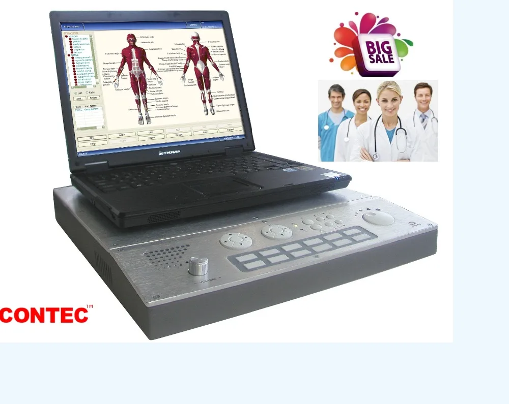 Медицинские принадлежности CONTEC CMS6600B, портативная система EMG, emg машина