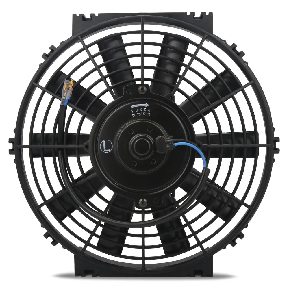 9 inch 12V 80W Universal Electric Slim Line Curved Blade Radiator Engine Cooling Fan From Madlife Garage 