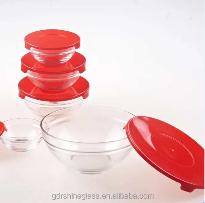 4-Piece Glass Salad Bowl Set