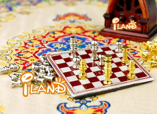 Кукольный домик, миниатюрные шахматы с доской, шахматы на доске HE003