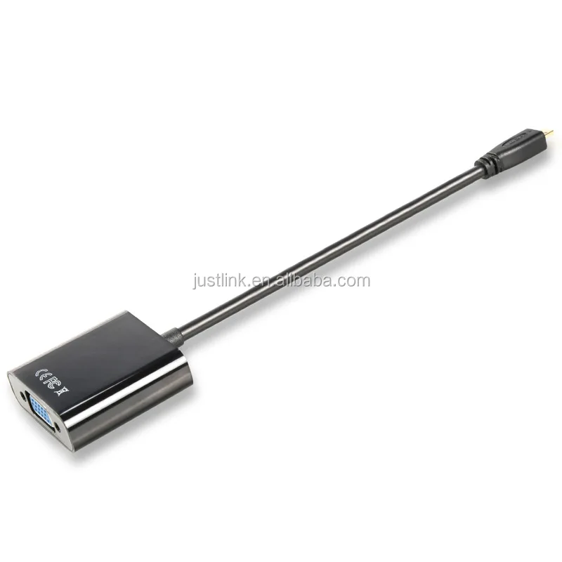 Micro HDMI to VGA with Audio Adapter Cable with 2 Converters