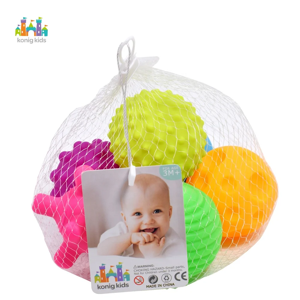 Support Customization Bagged 6pcs Baby Sensory Toys Set Colorful