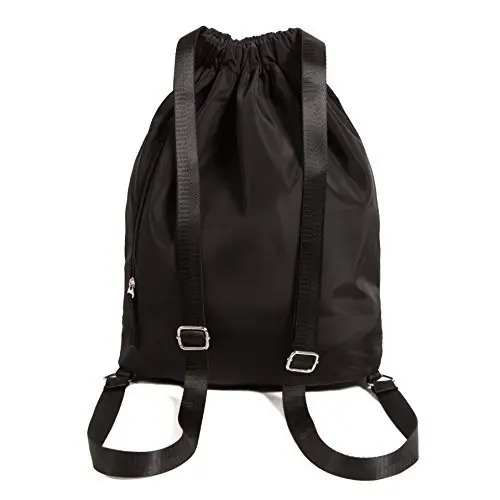 Popular Gym Sports Bag Nylon Waterproof Zipper Backpack for Men and Women Drawstring Bag