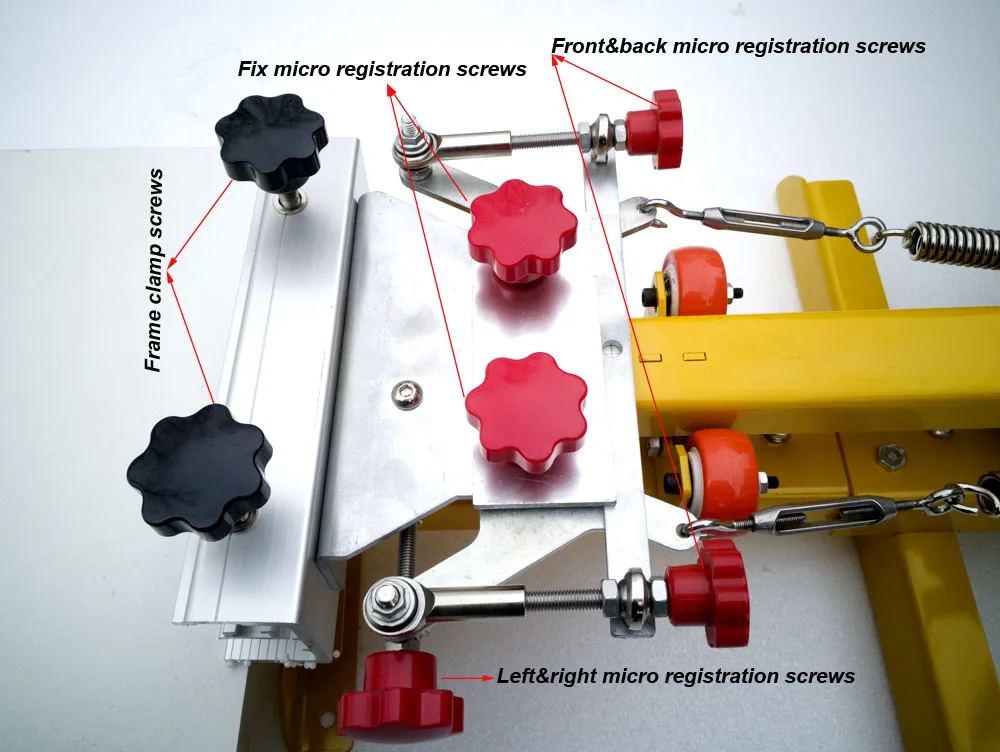 Manual Desktop Micro Registration 4 Color 1 Station Tshirt Screen Printing Machine