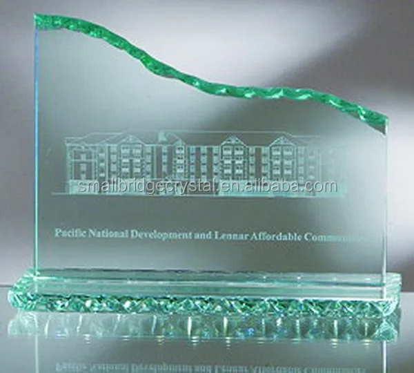 Jade Glass Horizontal Wave Award