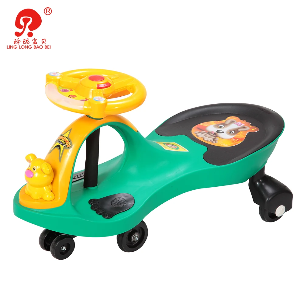 Plastic Ride on Wiggle Car with Music Light Steering Wheel