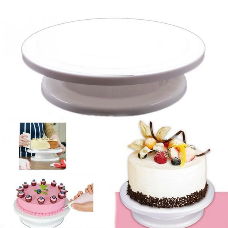 Small Cake Revolving Turntable Stand Platform Rotating Display Plate Decorating 