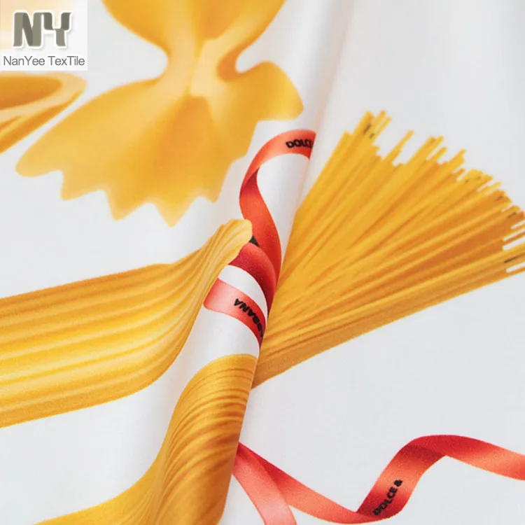 Nanyee Textile Wholesale Spaghetti Design Food Prints Fabric