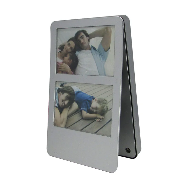 Solar Power Desk Photo Frame Digital Clip Clock