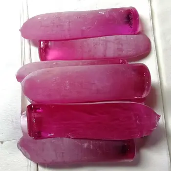 Lab created uncut 2# pink synthetic ruby rough