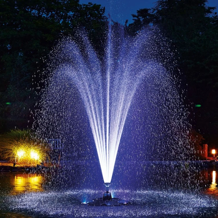 Watershow Mini Lake Floating Water Fountain Color Customize Stainless Steel Floating Nozzle Fountain
