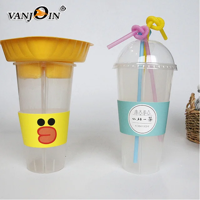 700ml empty pp plastic coffee twin