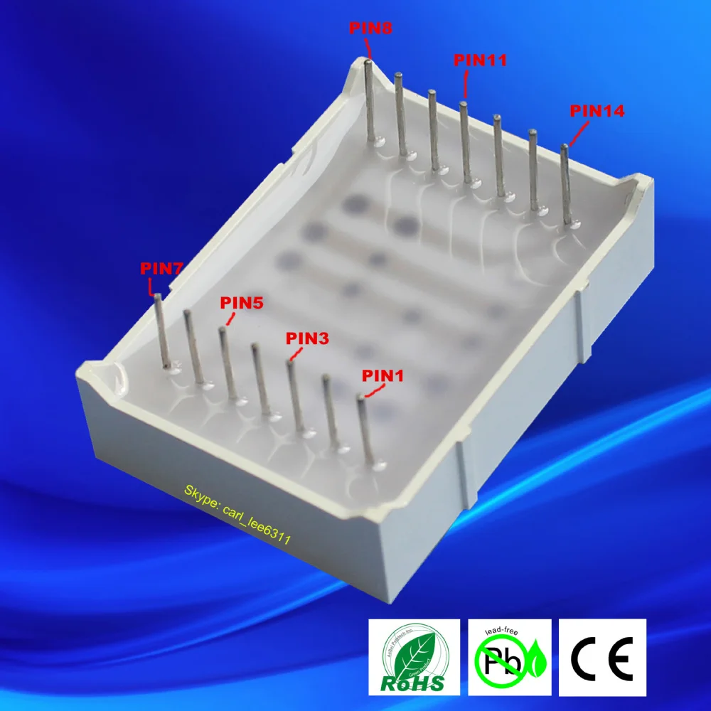 Red 5 X 7 Dot matrix Led 5x7 matrix Led 5x7 Led Dot matrix 5x7 Display