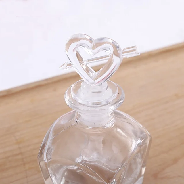 50ml 100ml 200ml Reed Diffuser Bottles Empty Heart Shape Cork 50ml Car Diffuser Glass Bottle