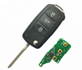 Flip Folding Car Remote Key Fob For Volkswagen Tiguan Golf Passat Polo Jetta Beetle 434Mhz Id48 Chip 5K0837202AD Car Key