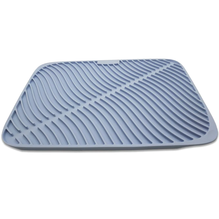 Silicone Dish Drying Mat Flume Folding Draining Mat, Drain Mat