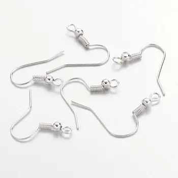 Pandahall 20mm Making Silver Jewellery Iron Earring Hooks