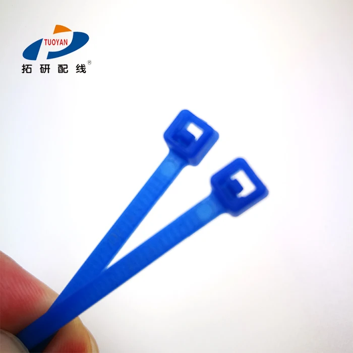 Tuoyan factory 2.5*100 blue V0 High temperature resistance 170 degrees ETFE cable ties factory