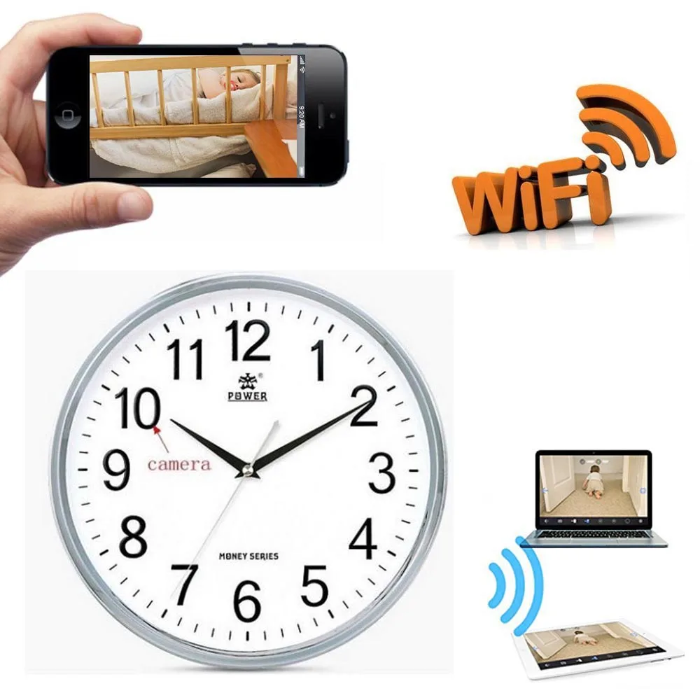 Hd 1080p Wifi Min Hidden Wall Clock Camera For Iphone Android Pc Mac Real Time Monitoring Remote Internet Recording Cam Pq272 Buy Wifi Ip P2p 1080p Hd Wall Clock Camera