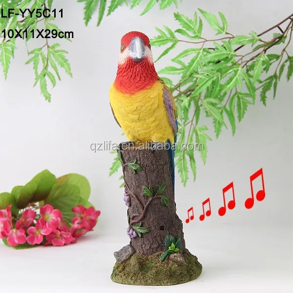 Polyresin Statue Motion Sensor Parrot Bird Sales