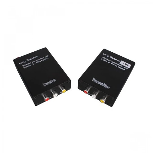 1 Watt High Power Wireless RCA Video Audio Signal Transmitter and Receiver