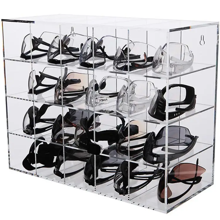 WaLdor Brillenständer 3-lagiges Acryl-Brillenregal, Sonnenbrillenregal,  Schmuckregal, Optiker-Display, Requisiten, Heimplatzierung, Sammlungsregal