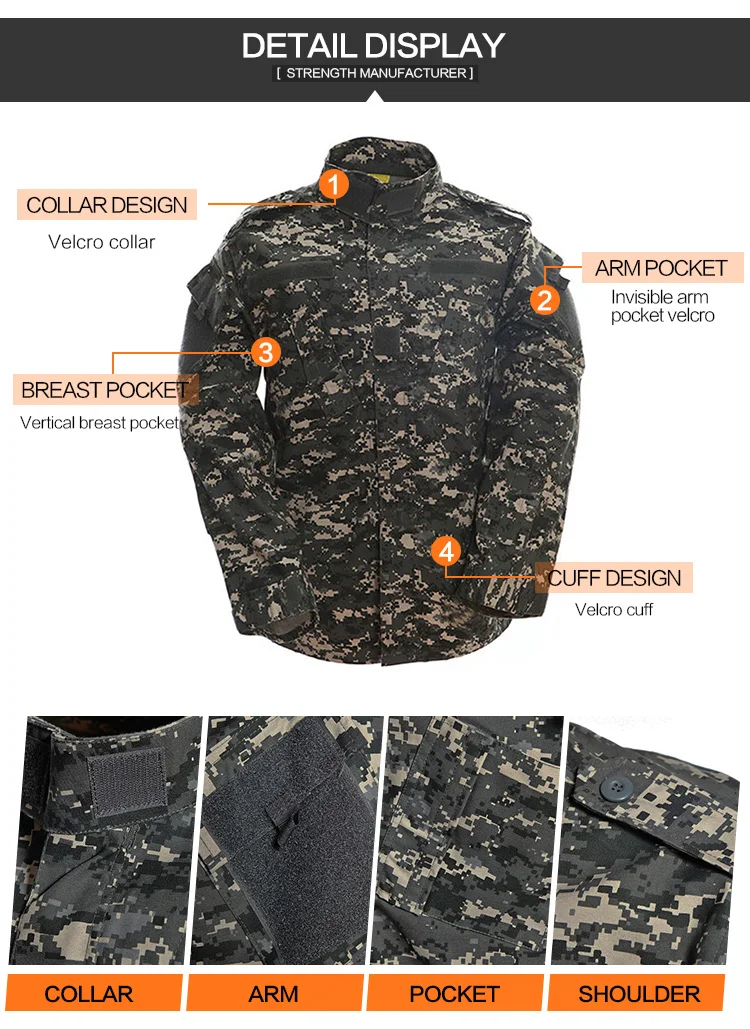 Combat Jacket And Pants Formal Tactical Suit Digital Urban Camo Uniform ...