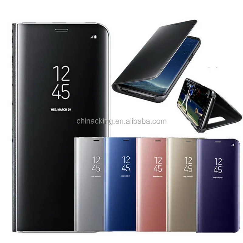 opgroeien Bekwaamheid Weerkaatsing Clear View Window Smart Cover For Iphone 6 7 8 Plus X Flip Mirror Case For  Samsung Galaxy S7 Edge S8 S9 Plus Note 8 S6 Case - Buy For Samsung Galaxy
