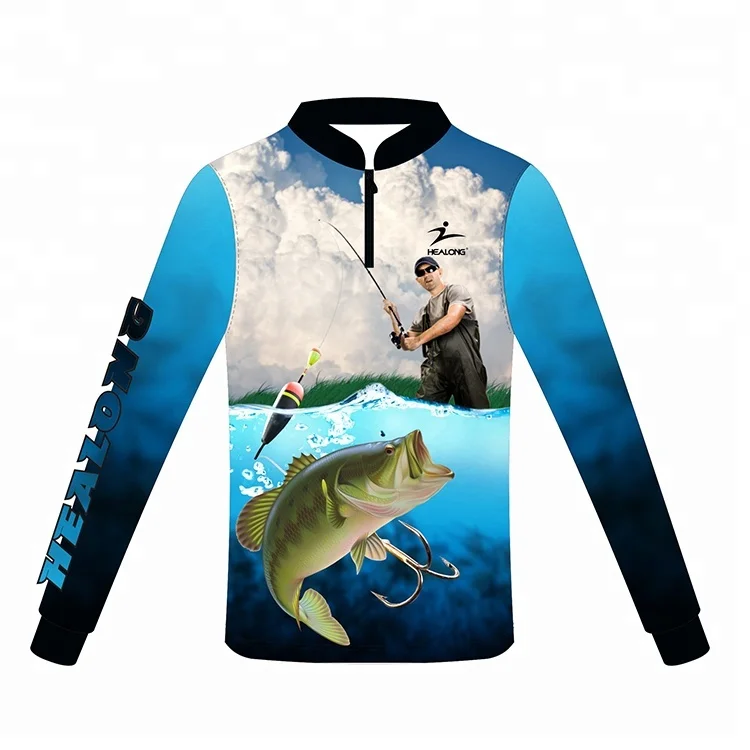 Source healong 5xl custom made fishing jerseys long sleeve fishing