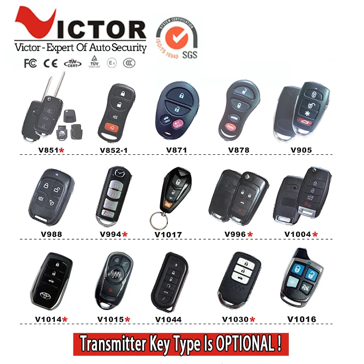 Auto Car Alarm Canbus with Power Window Output Car Alarm for European Market