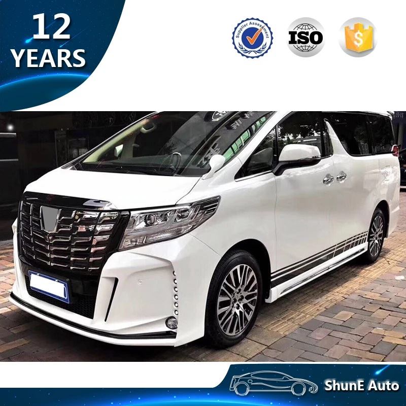 New Pp Front And Rear Bumper Body Kits For Alphard 16 17 18 Body Kit Wiht Side Skirt Spoiler Lip Auto Accessories Buy For Alphard Body Kit For Alphard Front And Rear