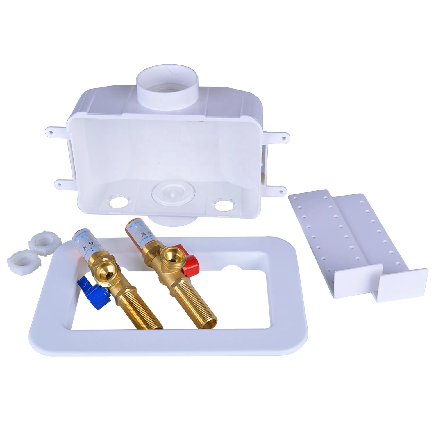 Washing Machine Outlet Box, Stop Valves with Water Hammer Arrestor