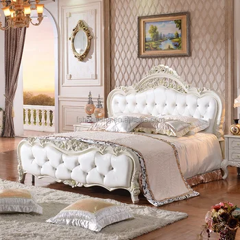 Latest Double Bed Design Furniture Luxury White Bedroom Furniture - Buy ...