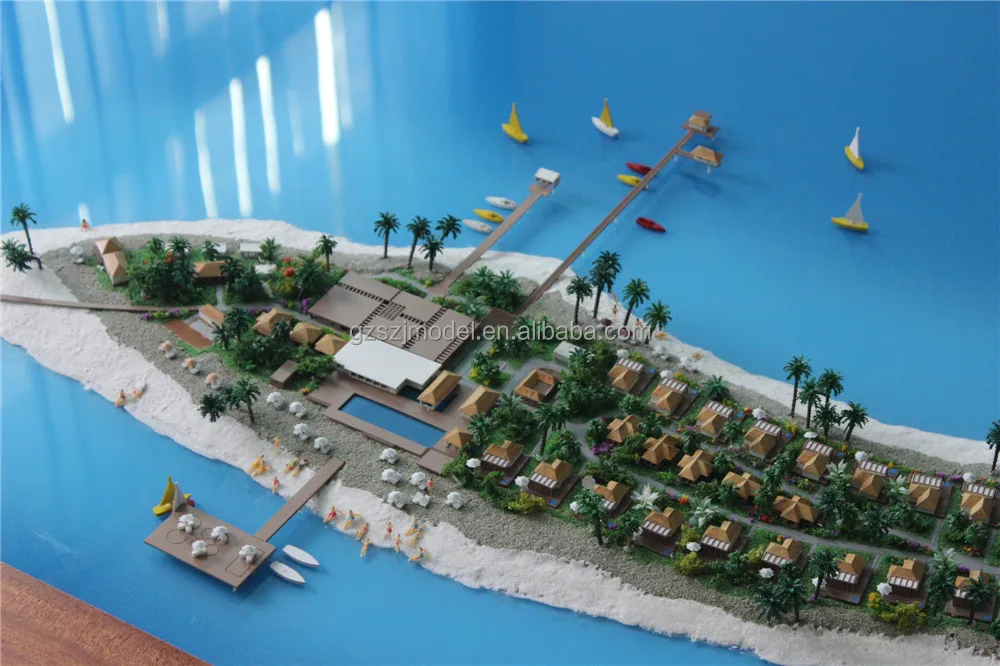 
Architecture design for beach villa model, ho model train model 