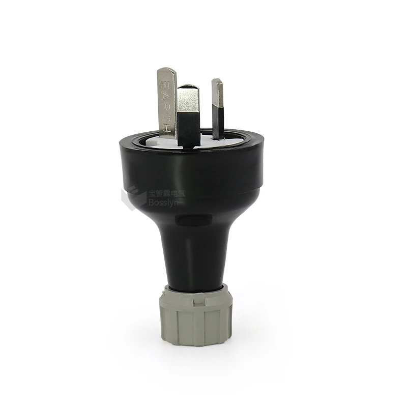 DIY Twisted Power Plug Industrial Connection Plug China/ Australian New Zealand 3 Pin AC 250V 10A Electrical Plugs and Sockets