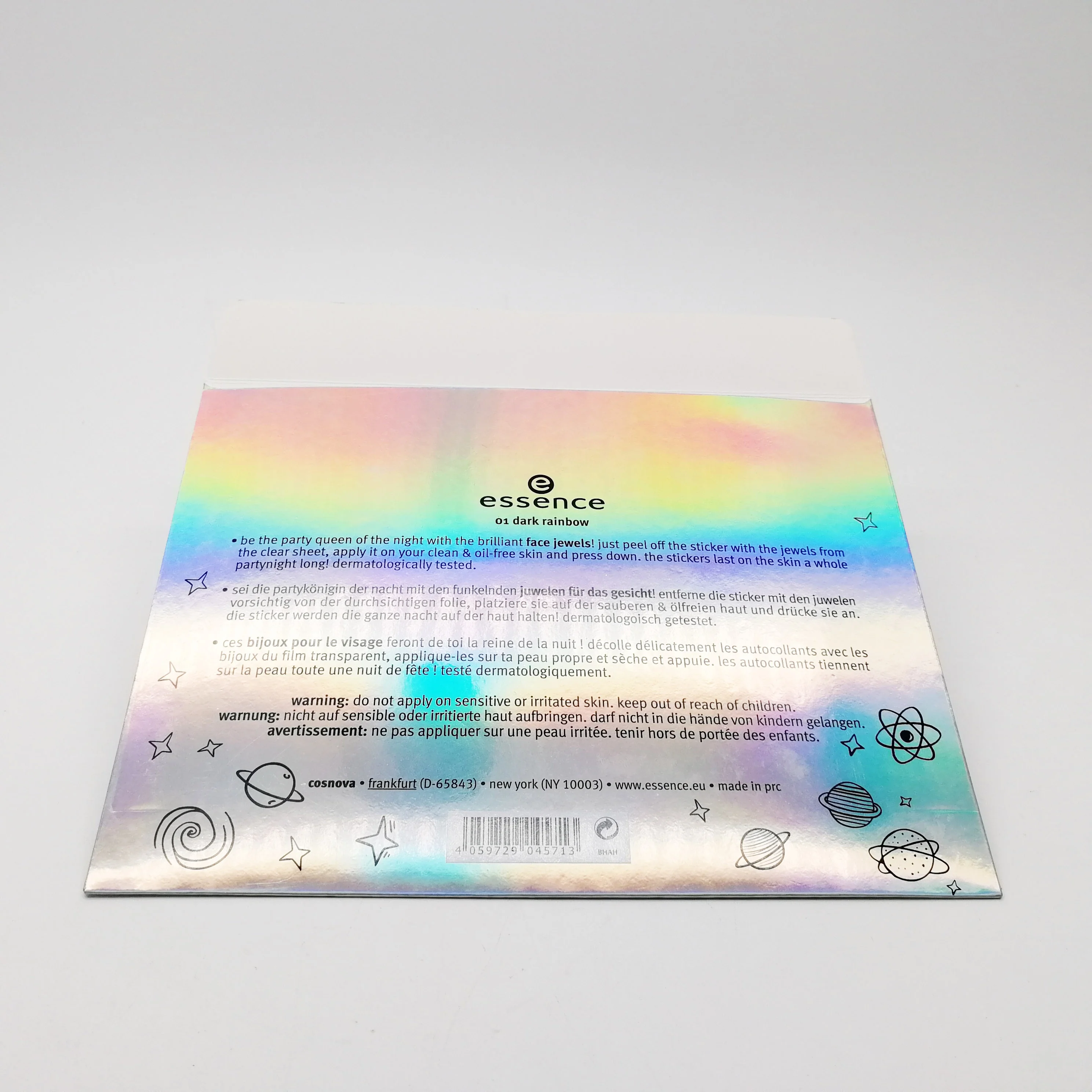 Custom New Foldable Hologram Paper Box With Shiny  Logo Printing
