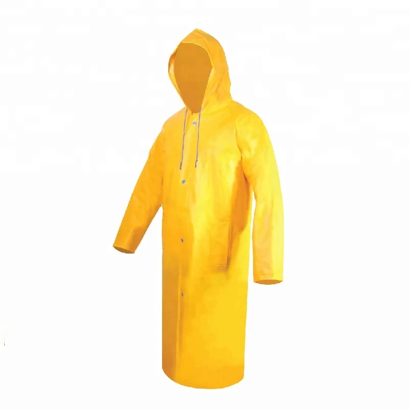 yellow plastic raincoat