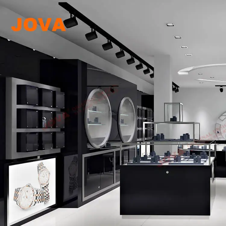 Luxury Watch Display Decoration Showcase Glass Watch Showroom Interior Design