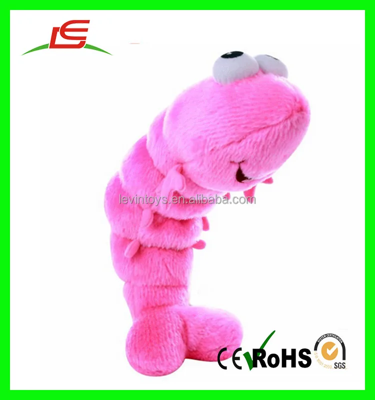 エビぬいぐるみ カラフルなふわふわエビのぬいぐるみ 15cm・20cmサイズ【中国製】