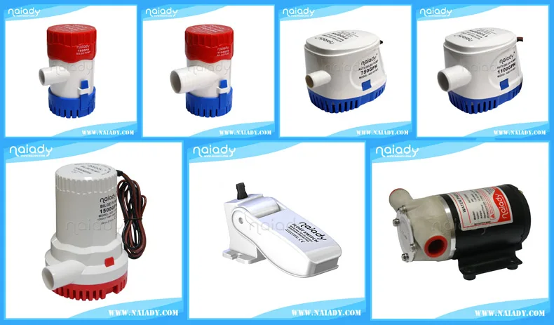 Продукт NAIADY, 350 галлонов в час, 12 В постоянного тока, погружной морской автоматический откачивающий насос