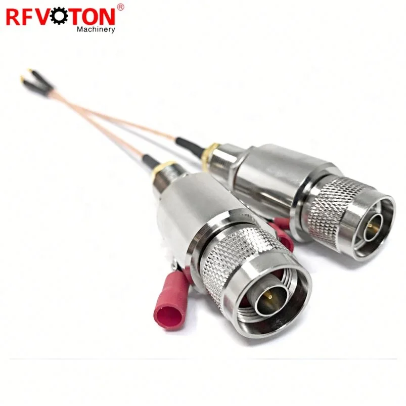 Surge Arrester Cable Assembly N Male To Female BH Lightning Protector To MMCX Male Right Angle With RG316 RG174 Cable