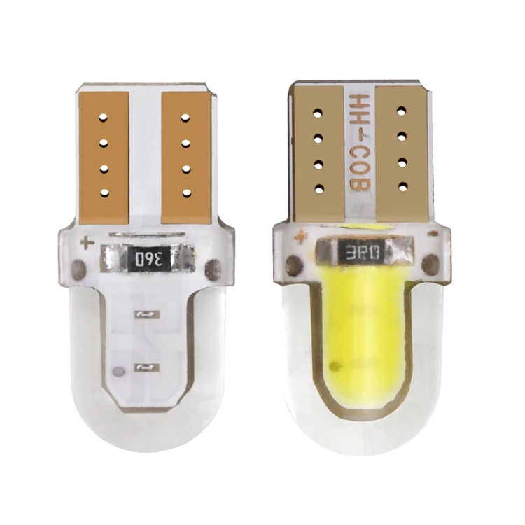 Cheapest LED T10 COB 4SMD Silicon Waterproof DC12V 194 W5W Car Side Marker Light Bulbs Factory