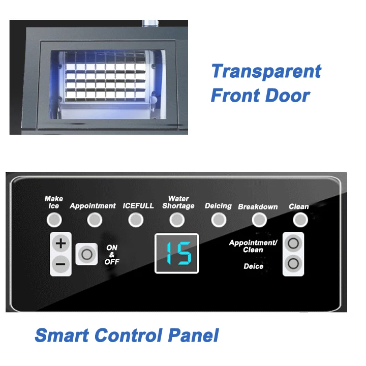 
 Коммерческая машина для производства кубического льда со светодиодными лампами для Шри-Ланки на продажу  